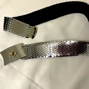 Vintage silver Snake Belt 34”